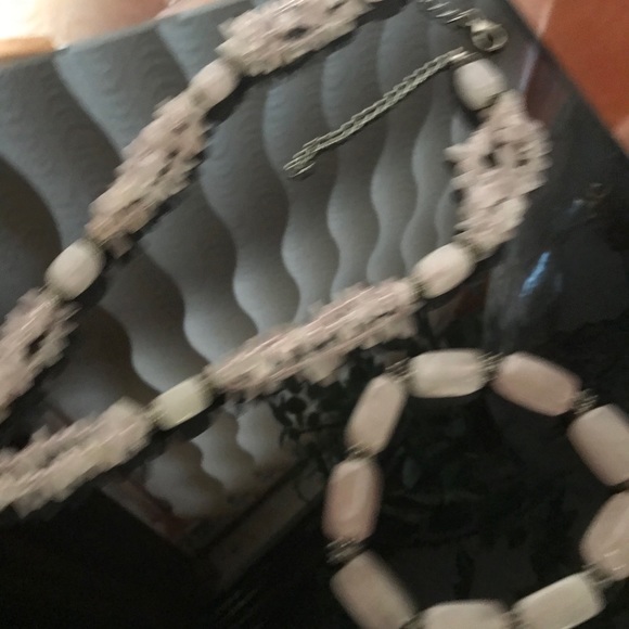 Genuine Rose Quartz Necklace and Bracelet set - Picture 5 of 9